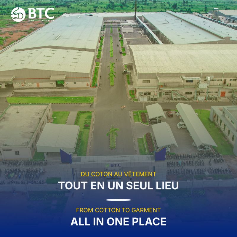 BTC’s vertically integrated textile factory transforming certified cotton into finished garments on a single 11.4-hectare site.