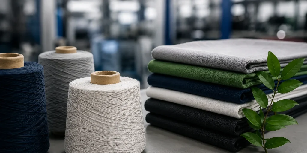 knitted wear along with thread